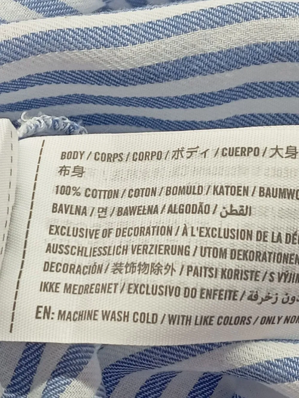 Hemden>Holister Langarmhemd Größe 38 blauweiß