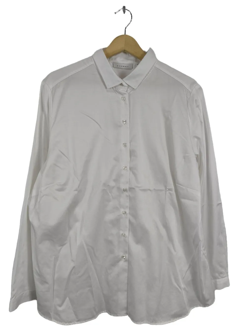 Hemden>Eterna Langarmhemd Größe 48 weiß