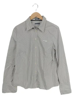 Hemden>Marc Ou2019Polo Langarmhemd Größe 40 weißschwarz