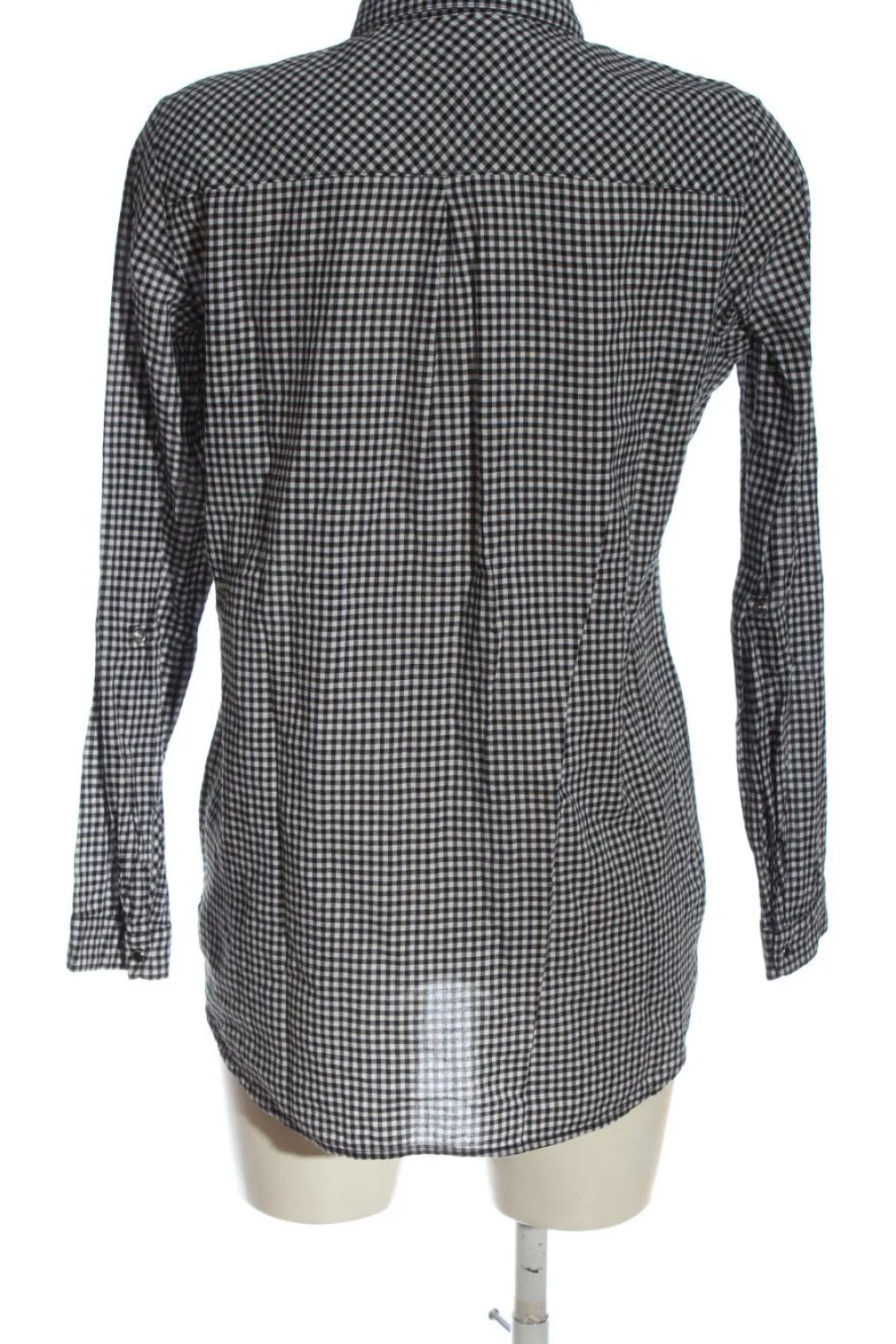 Hemden>Esprit Langarmhemd Größe 38 schwarzweiß