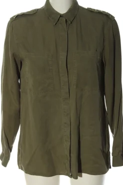 Hemden>Zara Basic Langarmhemd Größe 36 khaki