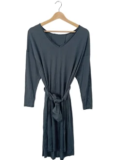 Kleider>Stefanel Langarmkleid Größe 34 hellgrau