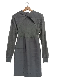 Kleider>Hervu00e9 lu00e9ger Langarmkleid Größe 36 hellgrau