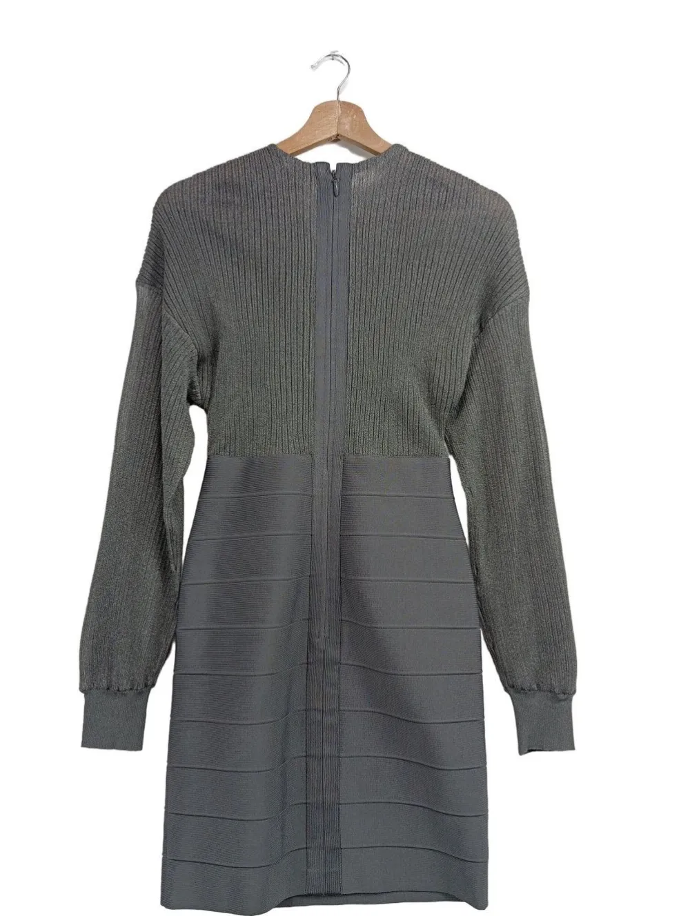 Kleider>Hervu00e9 lu00e9ger Langarmkleid Größe 36 hellgrau