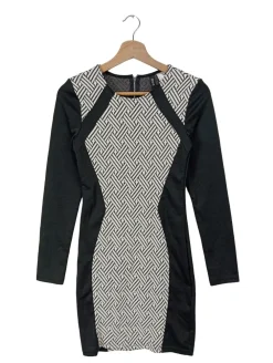 Kleider>H&M Divided Langarmkleid Größe 36 schwarzweiß