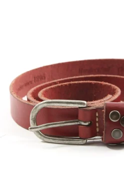 Gürtel>SF Ledergürtel Größe 85 dunkelrot