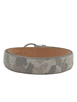 Gürtel>VOLKER MAACK Ledergürtel Größe 90 hellgrau