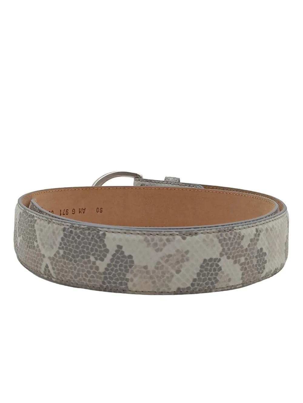 Gürtel>VOLKER MAACK Ledergürtel Größe 90 hellgrau