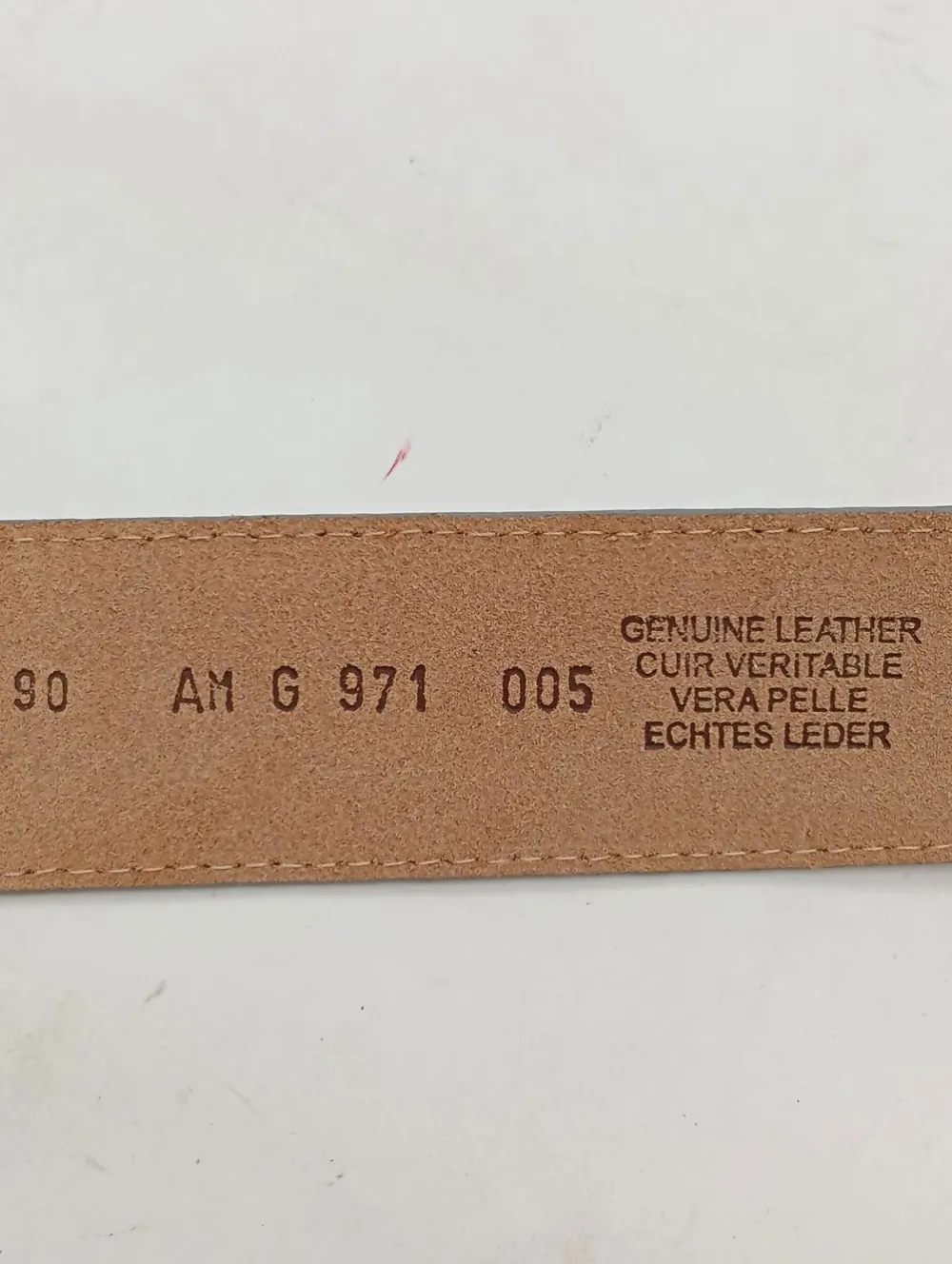 Gürtel>VOLKER MAACK Ledergürtel Größe 90 hellgrau