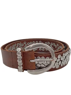 Gürtel>Liebeskind Berlin Ledergürtel Größe 80 braunsilberfarben