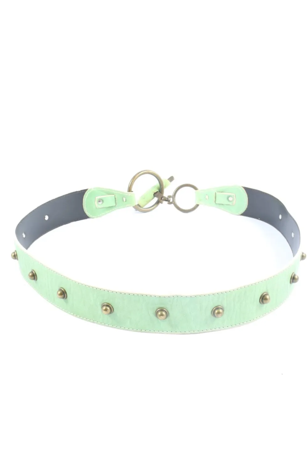 Gürtel>puntotres Lederimitatgürtel Größe 95 grün