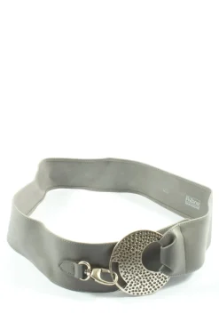 Gürtel>A-Zone Lederimitatgürtel Größe 95 hellgrau