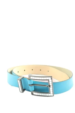 Gürtel> Lederimitatgürtel Größe 70 blaucreme