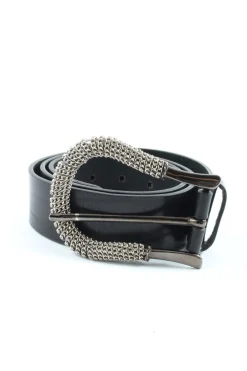 Gürtel>VITTOZZI Lederimitatgürtel Größe 80 schwarz