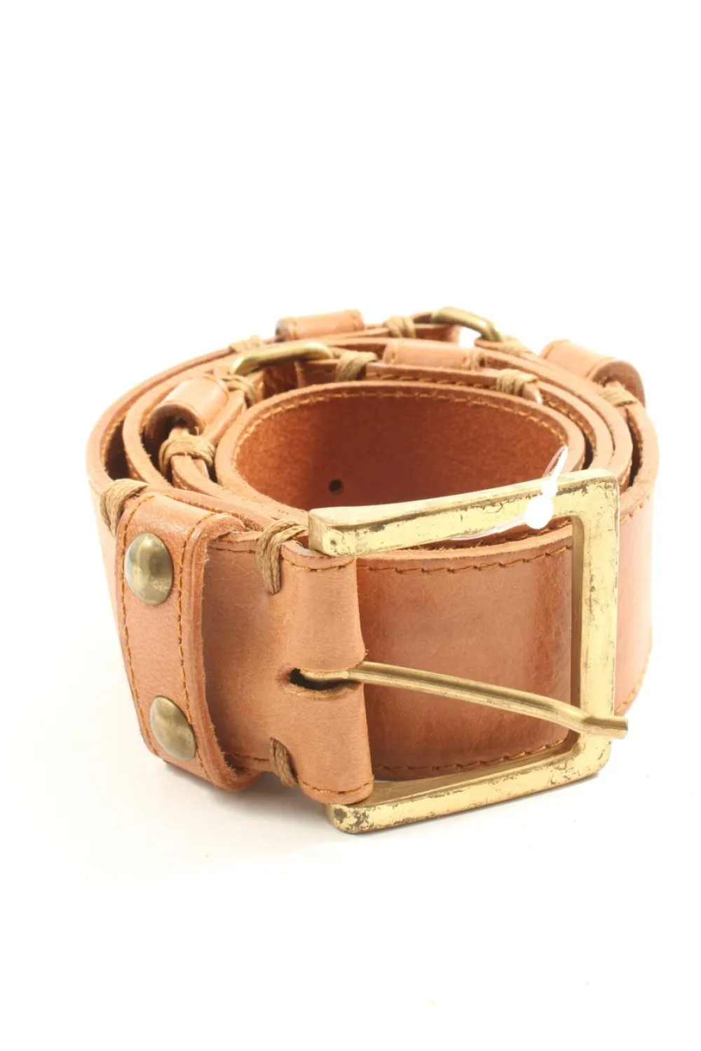 Gürtel>Massimo Dutti Lederimitatgürtel Größe 75 braun