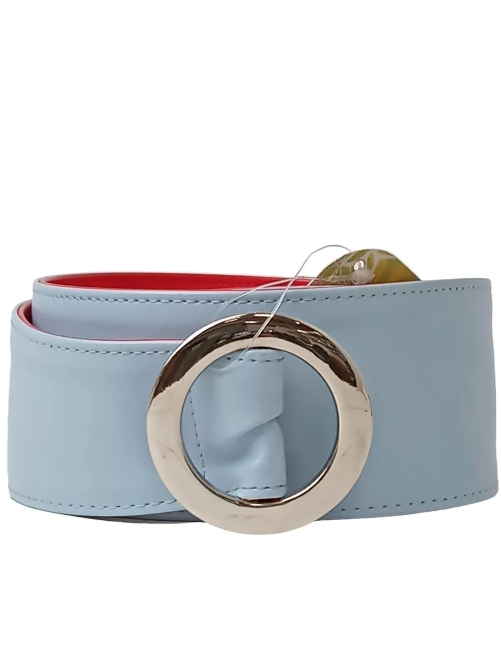 Gürtel>Quiksilver Lederimitatgürtel Größe 100 himmelblaurot