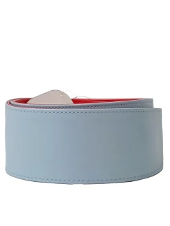 Gürtel>Quiksilver Lederimitatgürtel Größe 100 himmelblaurot