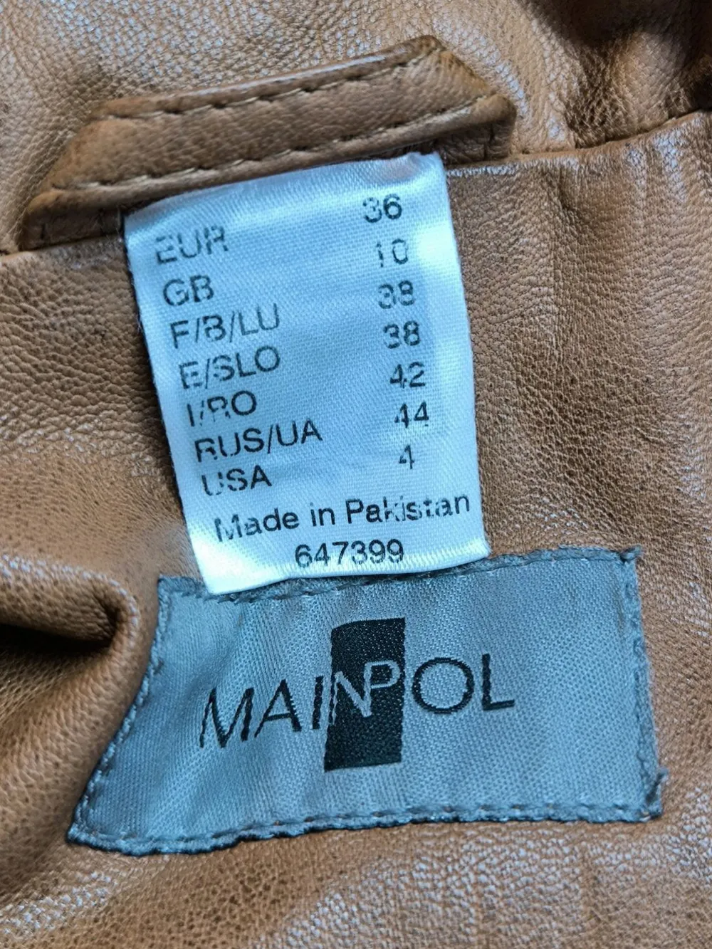 Mäntel>MAINPOL Ledermantel Größe 36 braun