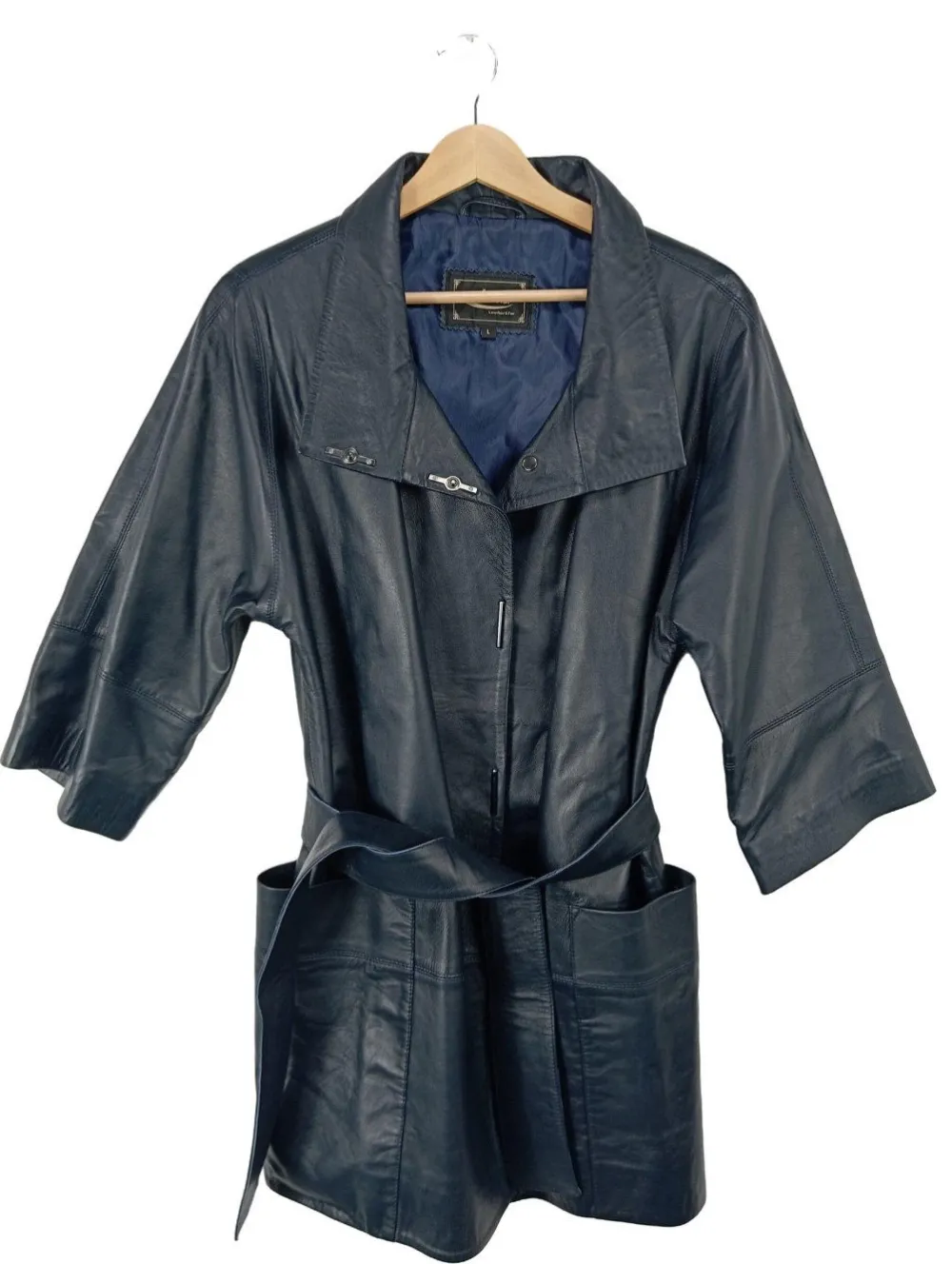 Mäntel>new star Ledermantel Größe 40 schwarz