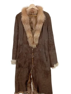 Mäntel>Jones Ledermantel Größe 34 brauncreme