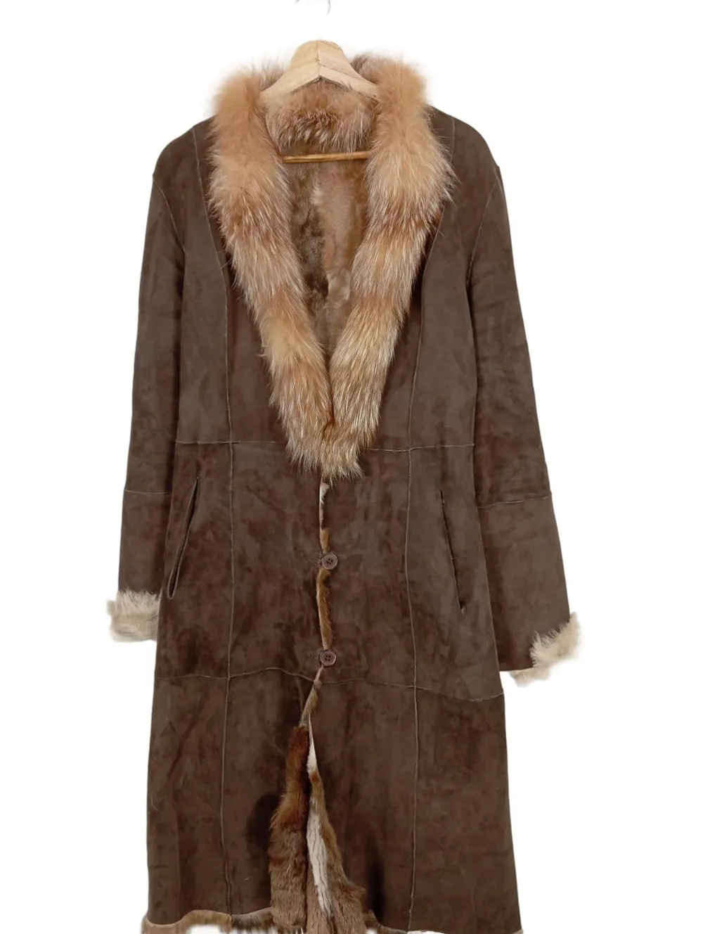 Mäntel>Jones Ledermantel Größe 34 brauncreme