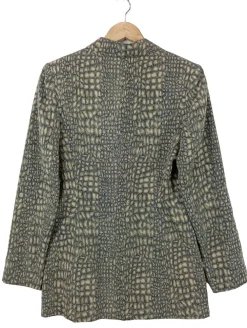 Blazer>Cartoon Long-Blazer Größe 36 wollweißhellgrau