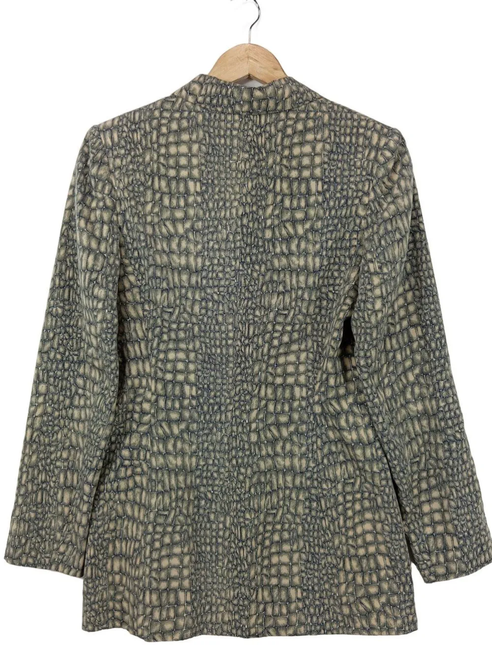 Blazer>Cartoon Long-Blazer Größe 36 wollweißhellgrau