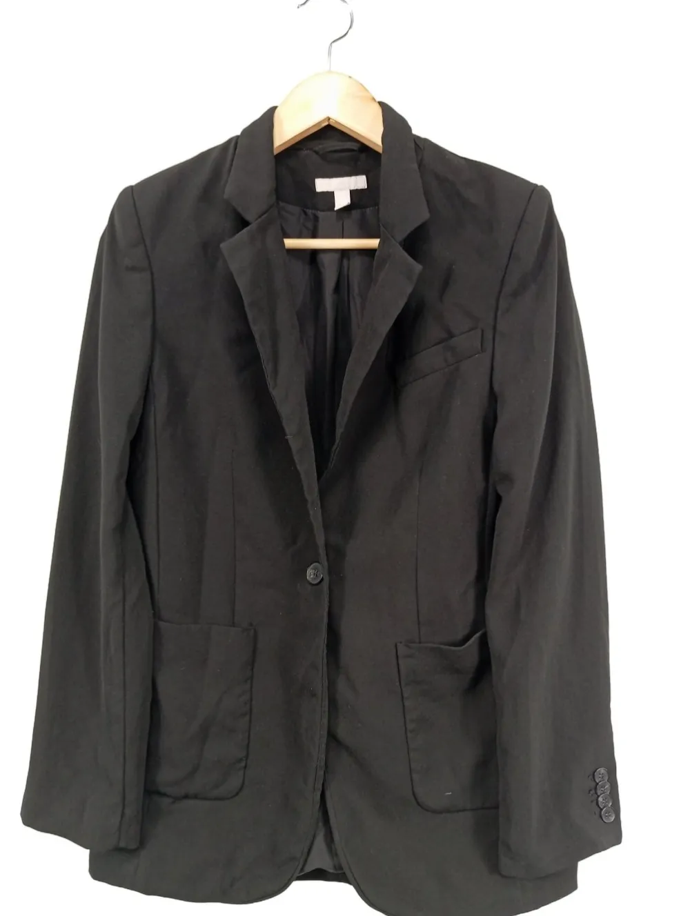 Blazer>H&M Long-Blazer Größe 36 schwarz