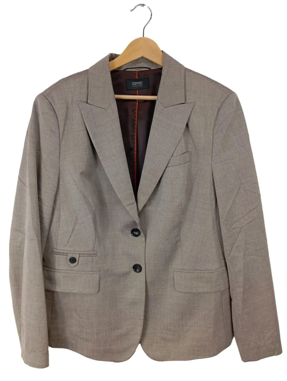 Blazer>Esprit Long-Blazer Größe 44 creme