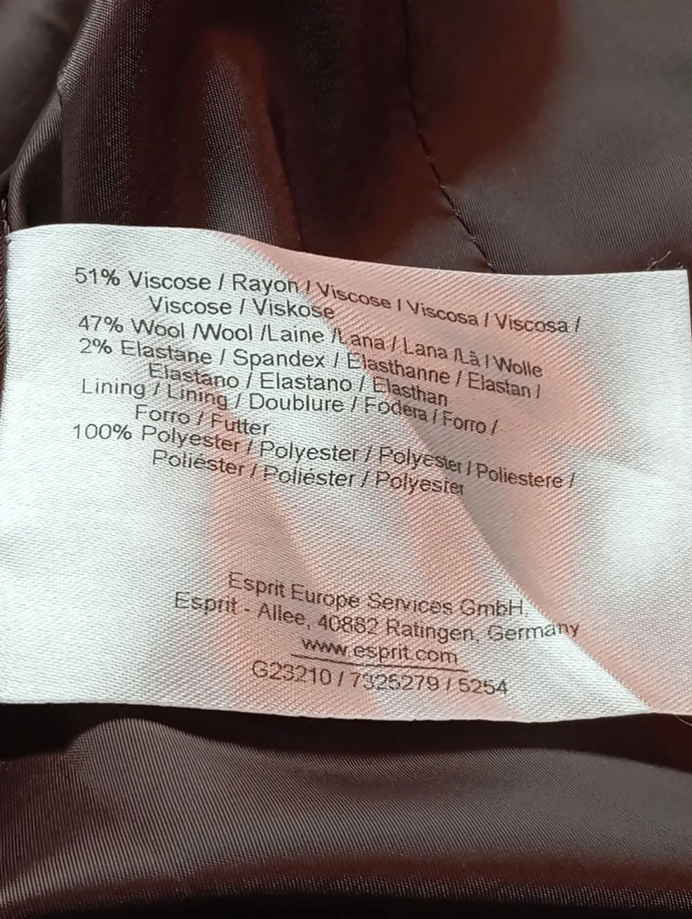 Blazer>Esprit Long-Blazer Größe 44 creme