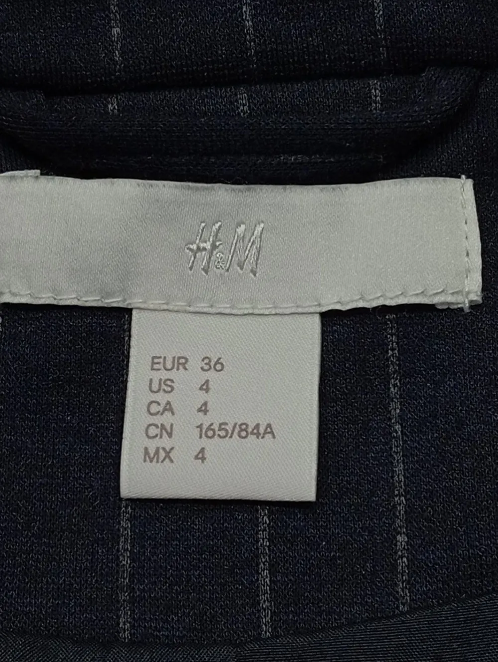 Blazer>H&M Long-Blazer Größe 36 schwarzweiß