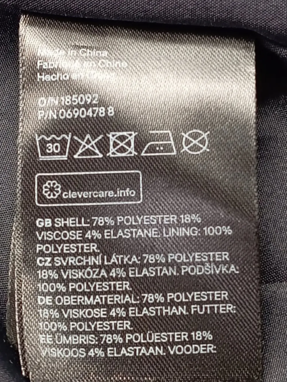 Blazer>H&M Long-Blazer Größe 36 schwarzweiß