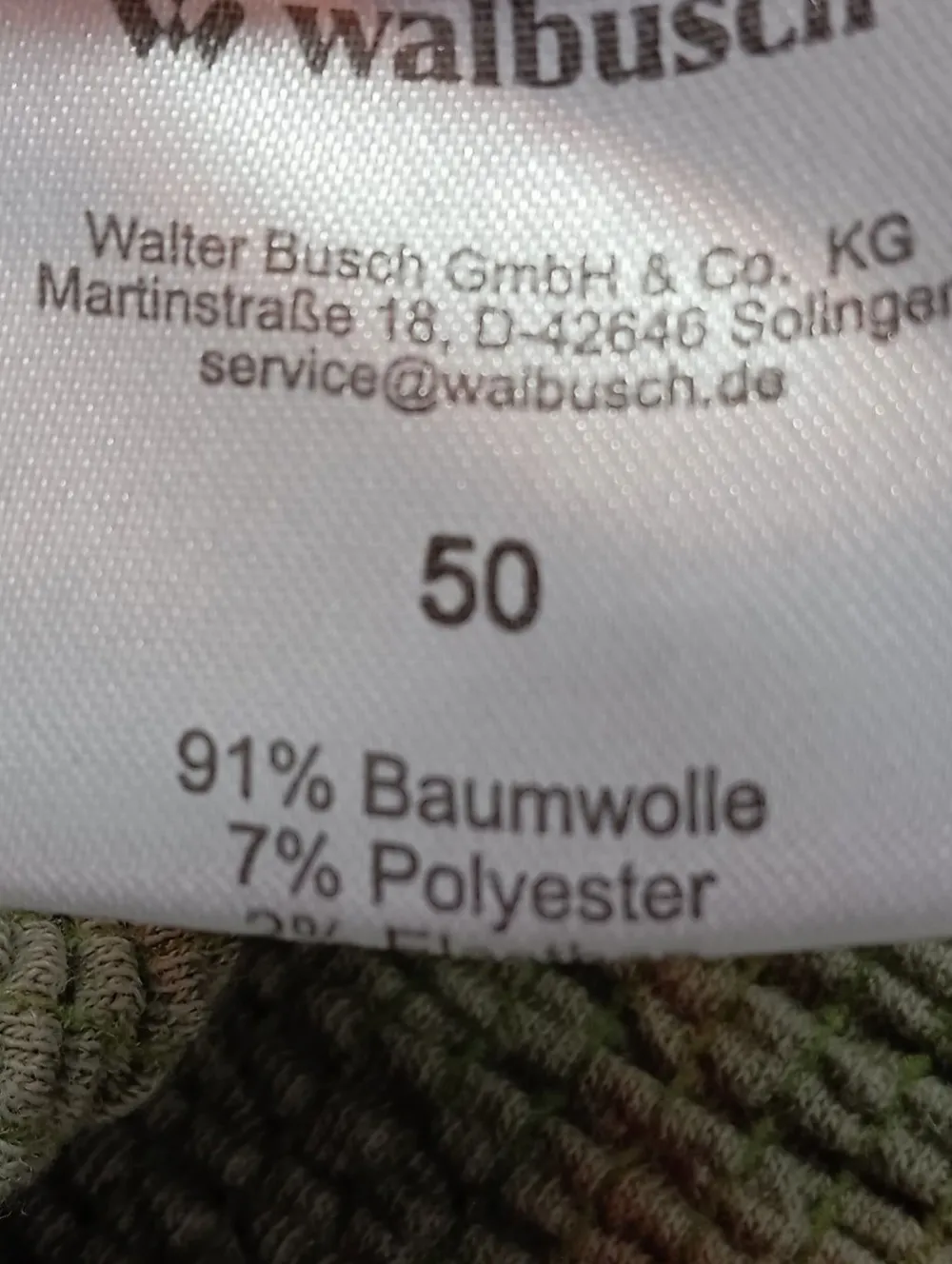 Shirts>Walbusch Longsleeve Größe 50 khaki