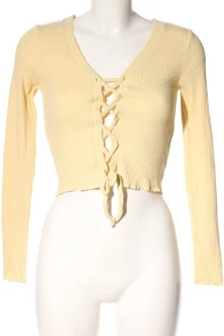 Shirts>Topshop Longsleeve Größe 34 blassgelb