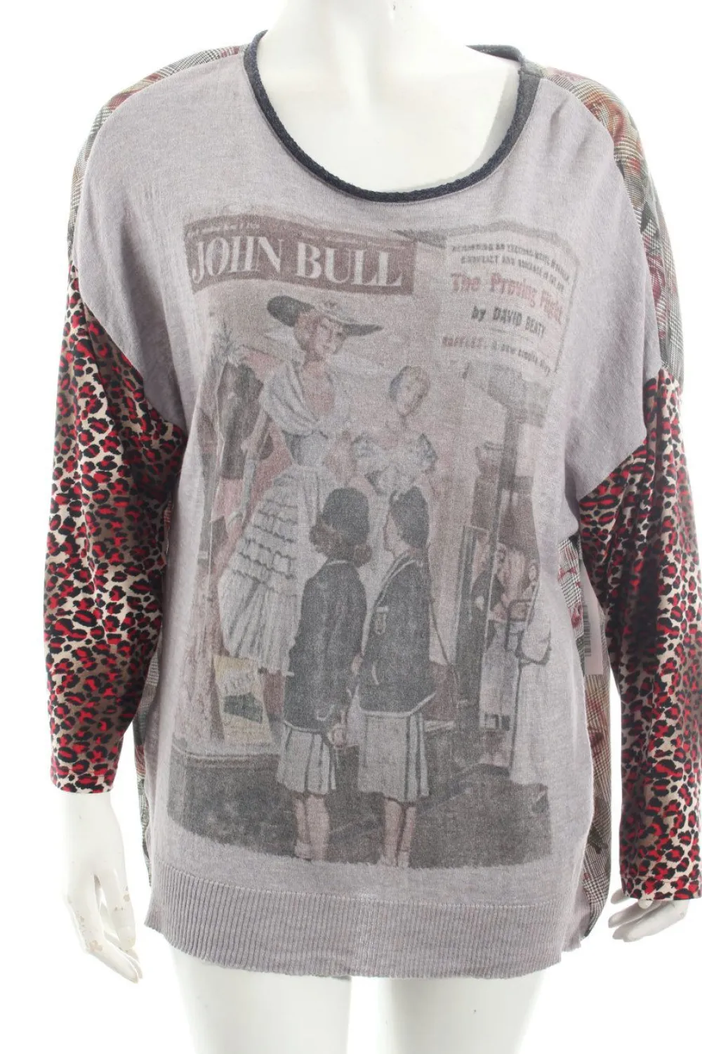 Tops>Paolo Casalini Longtop Größe 40 hellgrau