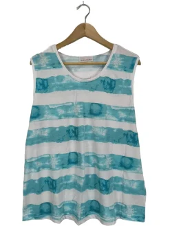 Tops>Helena Vera Longtop Größe 48 blauweiß