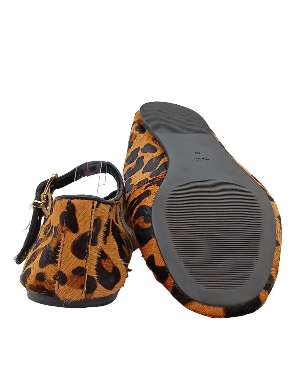 Ballerinas>H&M Mary Jane Ballerinas Größe 40 hellorangeschwarz