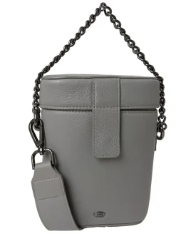 Minitaschen>VA Milano Minitasche hellgrauschwarz