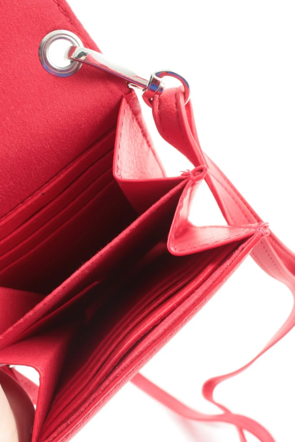 Minitaschen>TCM Minitasche rotsilberfarben