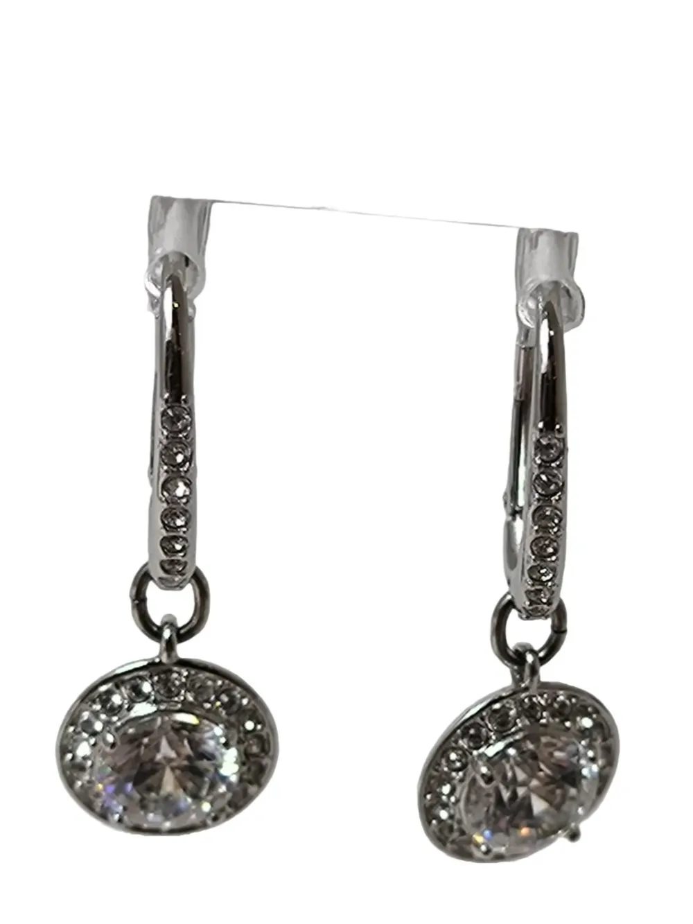 Ohrringe>Svarowski Ohrhänger silberfarben