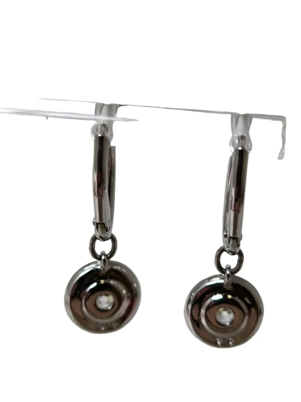 Ohrringe>Svarowski Ohrhänger silberfarben