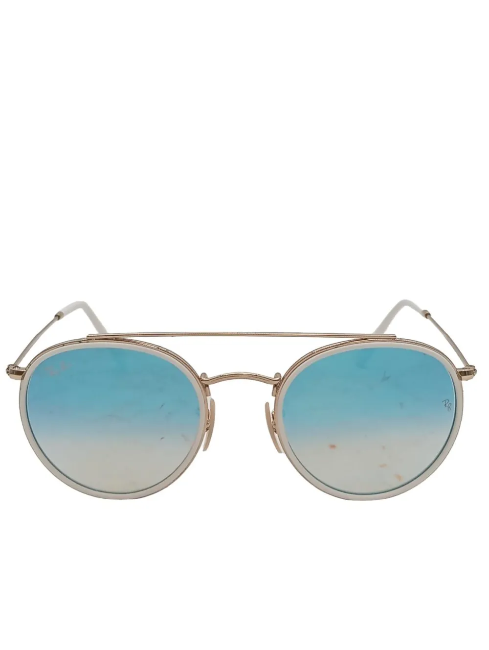 Sonnenbrillen>Ray Ban ovale Sonnenbrille goldfarben