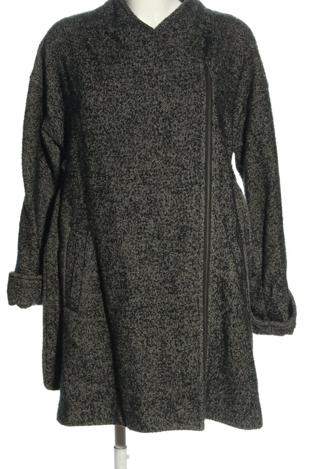 Mäntel>H&M Oversized Mantel Größe 34 schwarzhellgrau