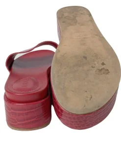 Hausschuhe>Mango Pantoffeln Größe 37 rot