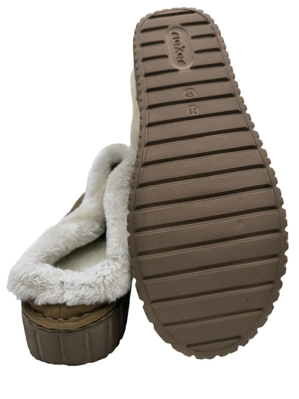 Hausschuhe>Rieker Pantoffeln Größe 39 braun