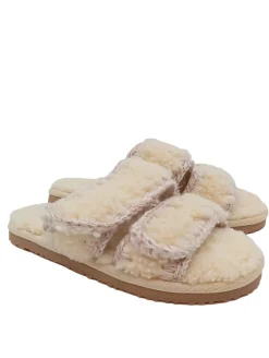 Hausschuhe>Mou Pantoffeln Größe 36 wollweiß