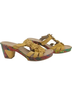 Pantoletten>Rieker Pantoletten Größe 39 gelb