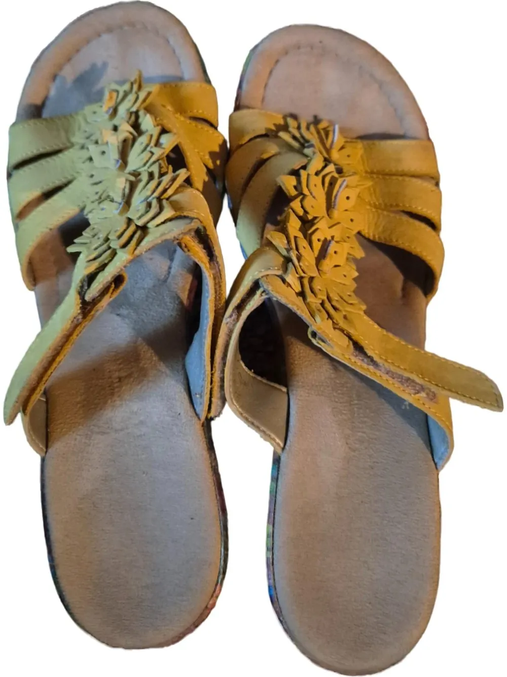 Pantoletten>Rieker Pantoletten Größe 39 gelb