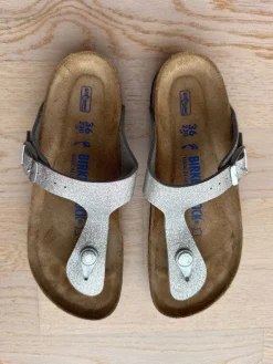 Pantoletten> Pantoletten Größe 36 silberfarben