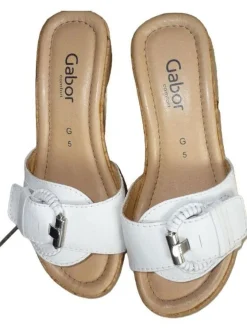 Pantoletten>Gabor Pantoletten Größe 38 weiß